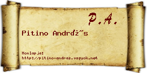 Pitino András névjegykártya